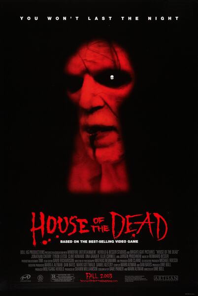 House of the Dead (2003) starring Jonathan Cherry on DVD on DVD