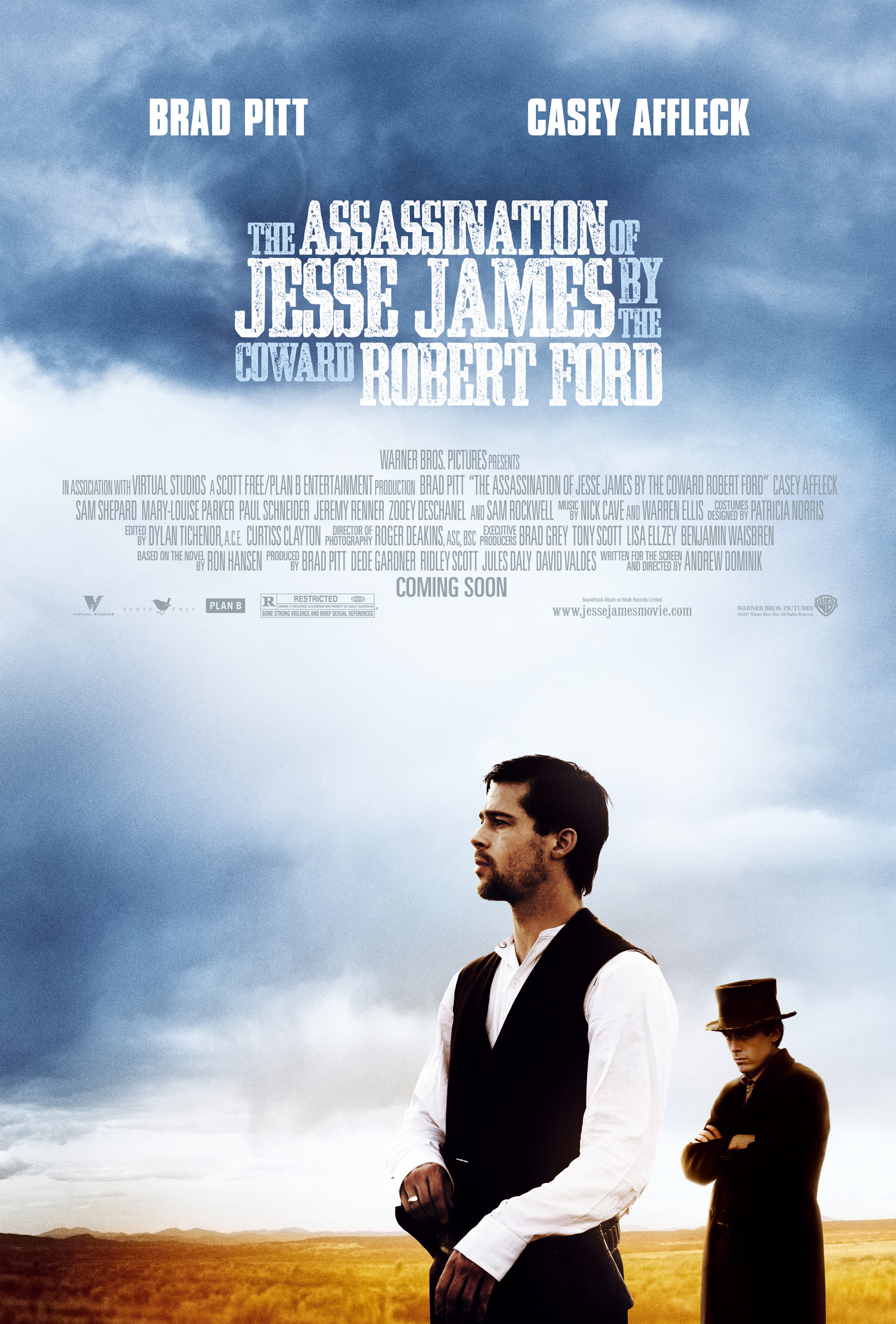 The Assassination of Jesse James by the Coward Robert Ford (2007) starring Brad Pitt on DVD on DVD