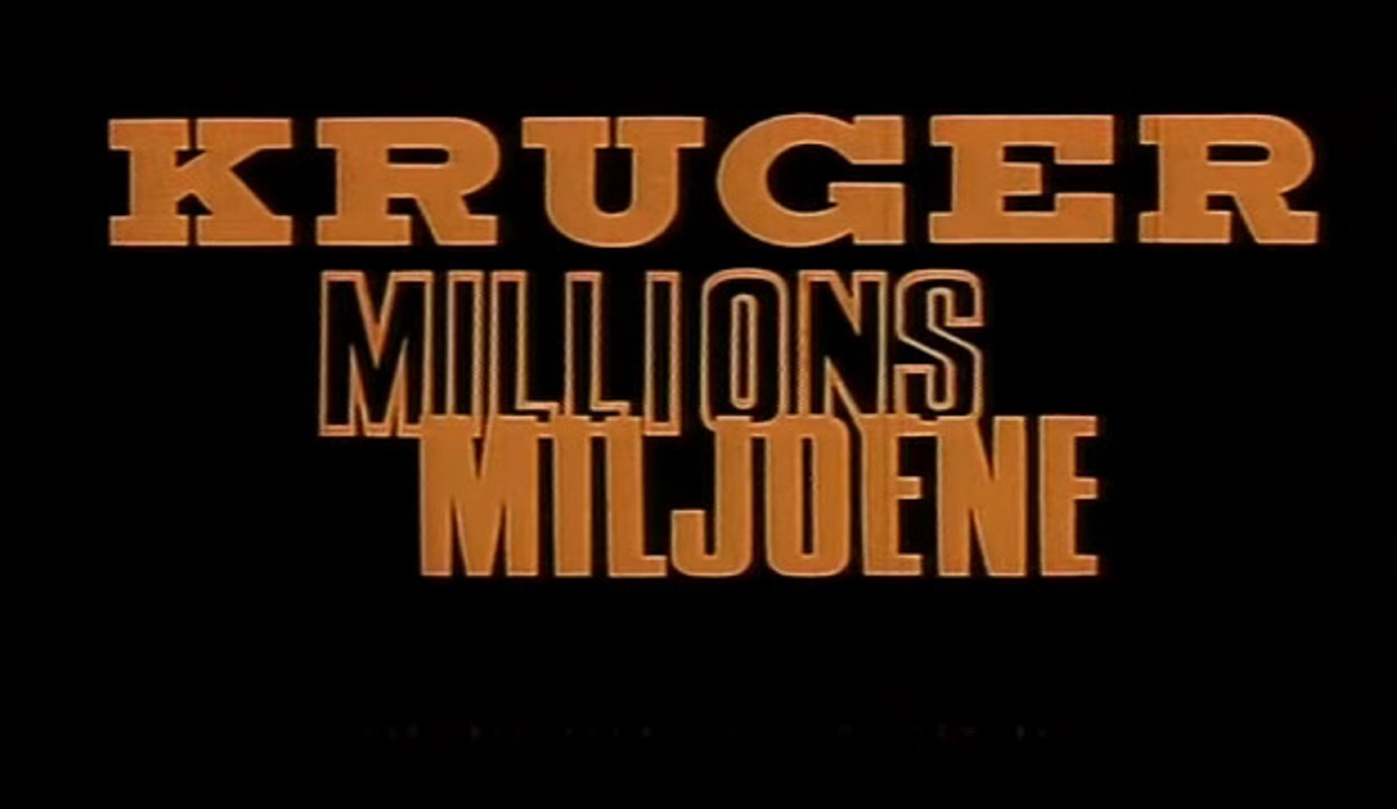 Kruger Miljoene (1967) with English Subtitles on DVD on DVD